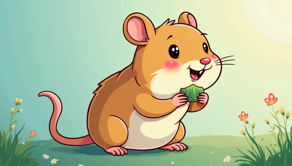 cartoon illustration of hamster 