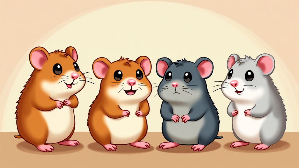 multiple Syrian Hamsters with Patterns 